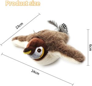 Juguete Interactivo para Gatos Recargable por USB, Nuevo Pájaro Simulado con Alas que se Agitan, Juguete Automático de Gavrocho con Hierba Gatera, Material de Felpa - Product Image 5