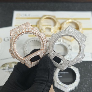 En gros Lunette de montre de luxe en moissanite VVS1 couleur D, effet serti de pierres, pour <span class=keywords><strong>GA</strong></span>-<span class=keywords><strong>2100</strong></span> DW-5600 DW-6900, compatible testeur de diamant, boîtier de modification de montre - Product Image 5