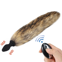 Vibrateur anal en forme de queue de renard, en silicone, avec télécommande sans fil, jouet sexuel pour adultes, jouet anal à longue queue