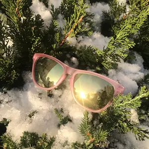 2024 새로운 귀여운 핑크 투명 패션 최신 브랜드 유행 금속 UV400 미러 렌즈 빈티지 여성 남성 선글라스