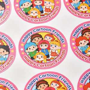 Étiquettes personnalisées de marque de dessins animés, impression sur papier offset, pelliculage filmé imperméable, découpe kiss-cut, étiquettes décoratives - Product Image 4