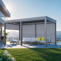 Kits de système de toiture à persiennes imperméables, pergola motorisée en aluminium pour jardin et extérieur