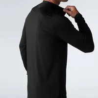 शांत सूखी संपीड़न लंबी आस्तीन कस्टम स्लिम फिट खेल जिम टी शर्ट के लिए पुरुषों