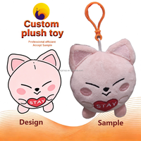 minimale de commande prix d'usine délai de livraison rapide cadeaux promotionnels porte-clés en peluche personnalisé