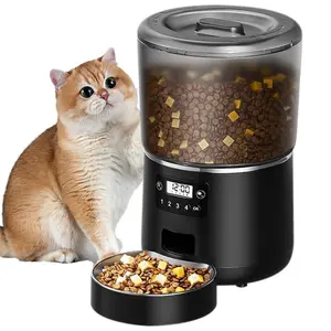 Aplicación automática WiFi inteligente doble cuenco dividido temporizado 6L dispensador de comida para perros y gatos Mascotas Alimentador automático inteligente de comida para mascotas