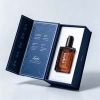 Boîte à parfum personnalisée avec couvercle magnétique à rabat et ruban, boîte à parfum vide, emballage de luxe rigide pour parfum, boîte cadeau