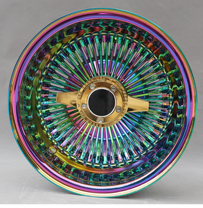 Jantes à rayons multibranches chromées électroplaquées couleur arc-en-ciel TA Custom Deep Concave, <span class=keywords><strong>13</strong></span>-22 pouces, pour voitures particulières, en promotion - Product Image 1