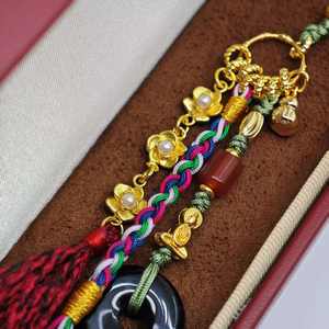 Adorno Colgante para Coche con Cuentas de Aleación de Cobre y Ágata con Esmalte de Colores Vibrantes, Joyería UM, Venta al por Mayor, Regalo Unisex para Fiestas - Product Image 4