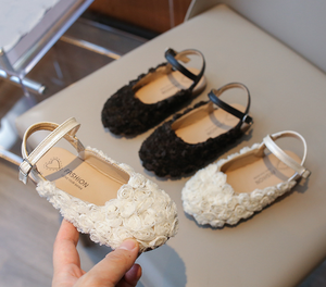 Sandales d'été pour enfants, chaussures simples à fleurs pour filles, mode bébé, demi-sandales d'extérieur Baotou - Product Image 3