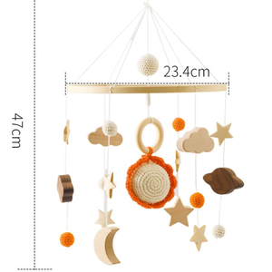Mobile musical en bois pour bébé de 0 à 12 mois, jouet suspendu pour lit, décoration de chambre, idéal pour le dropshipping Shopify - Product Image 6