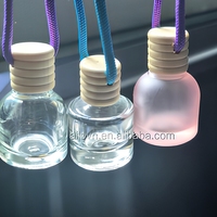 Diffuseur de parfum de luxe 8 ml à suspendre pour voiture, flacon en verre avec bouchon en bois, parfum longue durée pour véhicule - Meilleures ventes