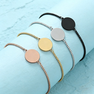 Pulseras <span class=keywords><strong>de</strong></span> Cadena <span class=keywords><strong>de</strong></span> Perlas Circulares en Blanco Más Vendidas <span class=keywords><strong>de</strong></span> Ywyougang, Pulsera Unisex Personalizada <span class=keywords><strong>de</strong></span> Acero Inoxidable Conmemorativa Exquisitamente Grabada - Product Image 1