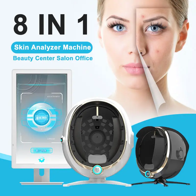 2023 Profession elle Schönheits salon 3D-Gesichtstestkamera Magic Mirror Diagnose Haut detektor Analyse Facial Skin Analyzer Machine