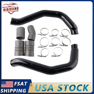 Tubo di <span class=keywords><strong>ricambio</strong></span> diretto Turbo Intercooler per <span class=keywords><strong>Ford</strong></span> F250 F350 6.0L Powerstroke Diesel 03-07 nero stabilità parti modificate - Product Image 2