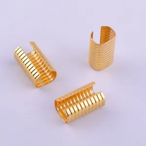 Gold Color Small Metal Rope Cord End Fasten Clip From China Factory