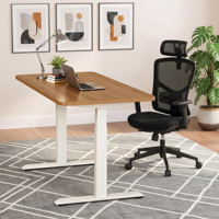 Bureau de travail moderne de luxe à double moteur, 3 niveaux, ergonomique, en acier durable, silencieux, pour la maison, le bureau, la chambre ou l'étude