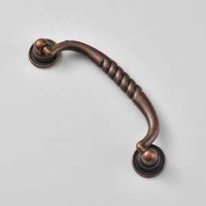 Zinc Alloy Drawer Handle Bar 95mm Hole Spacing <b>Antique</b> Bronze Traditional Style Furniture Handle - Product Image 3