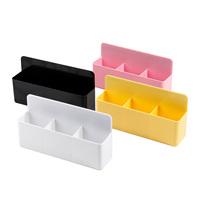 Porte-stylos en plastique multi-compartiments, couleur macaron, organisateur de papeterie de bureau, logo personnalisé, rangement de bureau