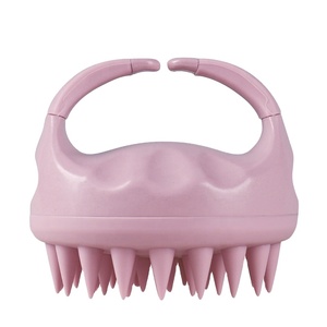 Cepillo Masajeador de Silicona para Cuero Cabelludo y Cuerpo con Paja de Trigo, Exfoliante y Desenredante para el Cabello, para Ducha y Champú - Product Image 2