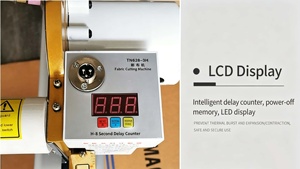 Cortadora de Tela Eléctrica HenJu con Cuchilla Circular y Guía para Cortar Telas y Cortinas - Product Image 2