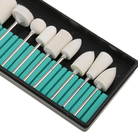 Lot de 12 embouts de polissage en feutre de laine multi-formes pour ongles en acrylique et vernis gel NAD041