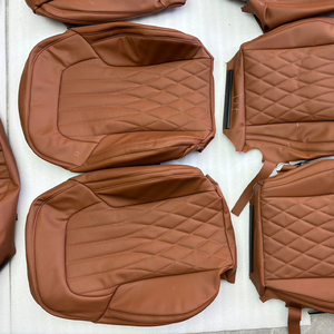 Fundas de Asiento de Cuero Sintético para <span class=keywords><strong>Mercedes</strong></span>-Benz <span class=keywords><strong>Vito</strong></span> Clase V, Juego Completo de 26 Piezas, Color Marrón, para Todas las Estaciones - Product Image 4