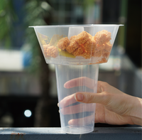 Gobelets réutilisables en plastique pour boissons et collations, empilables avec couvercle, pour café et autres boissons, vente en gros, Chine