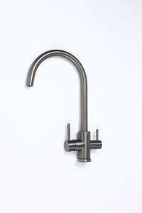 <span class=keywords><strong>Rubinetto</strong></span> da <span class=keywords><strong>Cucina</strong></span> KAWAL 3-in-1 in Acciaio Inox con Doppia Maniglia, Miscelatore a 3 Vie con Acqua Filtrata e Controllo Termostatico per Uso Alberghiero - Product Image 4