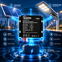 Contrôleur de charge solaire MPPT 1260 12V 10A 60W économique de Sukite avec capteur de lumière pour projet d'éclairage public