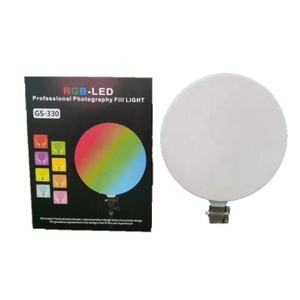 Lámpara LED RGB Redonda de <span class=keywords><strong>13</strong></span> Pulgadas para Transmisión en Vivo, Belleza Profesional, Iluminación para Películas, Efectos Especiales para Transmisión en Vivo, Teléfono Móvil, Selfie - Product Image 1