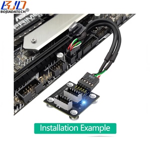 Máy tính Mb 9pin tiêu đề để 2 * USB 2.0 Type-E Adapter board + 0.3m cáp mở rộng với từ Pad trong kho - Product Image 6