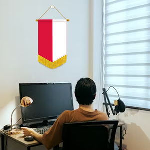 Wholesale Mini Pennant Car Flags 20x30cm Poland Wall Decor <b>Small</b> <b>Ornaments</b> Hanging Digital Printing Satin Material - Product Image 1