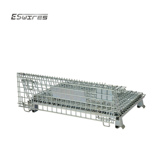 Scatola per pallet in acciaio per saldatura stucking in metallo impilabile pieghevole su misura pesante - Product Image 3