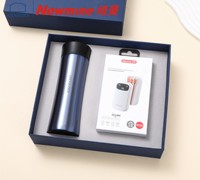 Set de Regalo de 2 Vasos Térmicos con Banco de Energía, Logotipo Personalizado, para Eventos Corporativos, Reuniones, Promociones, Caja de Regalo Empresarial, Venta al Por Mayor, OEM