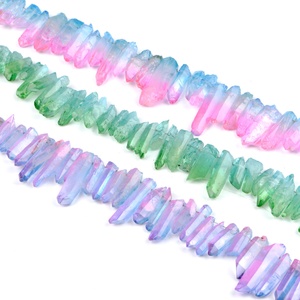 Duotone màu pha lê cột 7-11mm Bradley beal Murano quyến rũ hạt vẻ đẹp tự nhiên linh vật đồ trang sức làm cho màu xanh màu hồng thay đổi màu sắc - Product Image 1