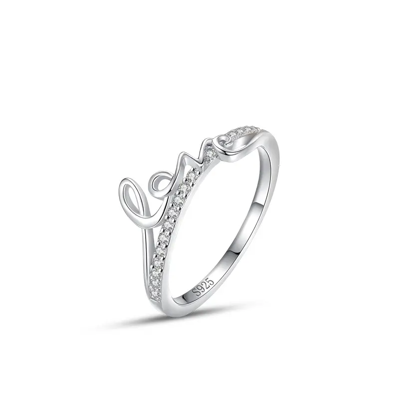 Individueller Verlobungsring 925 Sterling-Silber leicht luxus klassisch Zirkon Mode Schmuck Ring für Damen