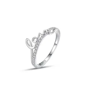 Özelleştirilmiş nişan yüzüğü 925 ayar gümüş işık lüks klasik zirkon moda takı yüzük kadınlar için