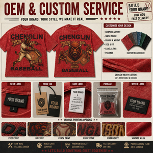 Camiseta Gráfica de Manga Corta de Algodón Pesado, Personalizada con <span class=keywords><strong>Sublimación</strong></span> DTG, Estilo Oversize, Lavado Vintage, Estampado de Letras - Product Image 3
