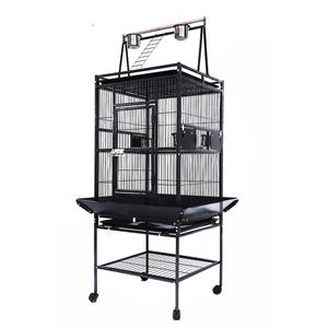 Commercio all'ingrosso di lusso interattivo in ferro gabbie per uccelli a prova di schizzi solido modello in metallo casette per uccelli di medie dimensioni per pappagalli bottone - Product Image 6