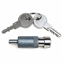 Serrure à came à goupilles haute sécurité en alliage de zinc avec 2 clés assorties, finition chromée brillante, entraxe personnalisé pour casier et armoire de classement