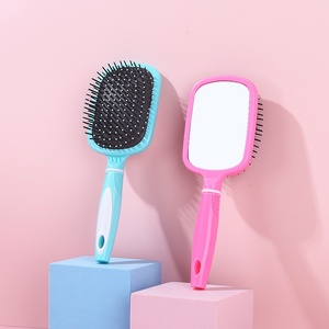 Pour Amazon Peigne Fourniture Compact Maison Cuir Chevelu Massage Peigne pour Hommes Femmes Ovale Nylon <span class=keywords><strong>Boucle</strong></span> Intérieure Cylindrique Curling Rib Peigne Paddle - Product Image 3