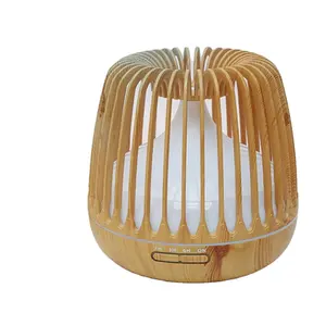 2022 Hot sale Bird cage hollowed-out aroma oil humidifier wood grain ultrasonic Aroma Diffuser OEM color mist maker electric