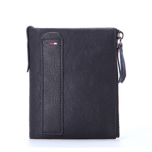 Genuine RFID Leather Men's Wallet <strong>with</strong> <strong>Zip</strong> Coin Pocket Zipper Closure Leather <strong>Purse</strong> for Cards Holder - Product Image 3