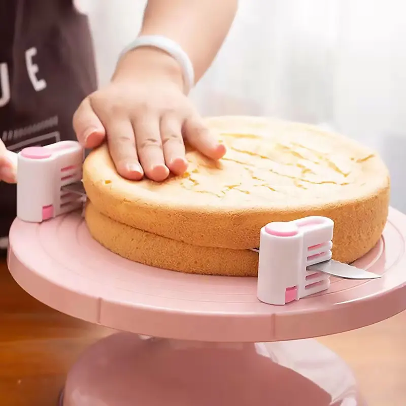 Yabeichu 5 Lagen Verstelbare Cake Brood Verdeel Cutter Plastic Cake Slicer Leveler Tools