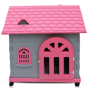 Casa di cane di plastica con porta, cane al coperto case, case di cane a buon mercato - Product Image 3