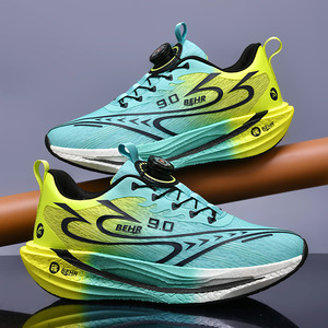 รองเท้ากีฬาผู้ชายสไตล์สปอร์ตสำหรับฤดูใบไม้ผลิและฤดูใบไม้ร่วง  วัสดุตาข่ายด้านบน พื้นรองเท้า EVA ช่วยลดแรงกระแทก  พื้นรองเท้าด้านนอกทำจากยางทั้งหมด  กันลื่น น้ำหนักเบา - Product Image 2