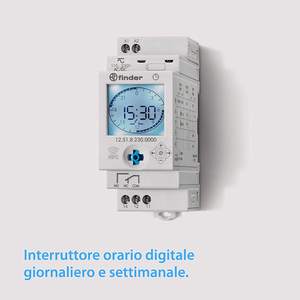 Interruptor de Tiempo Digital Finder 230V 16A con NFC, Programación Diaria y Semanal, IP44 - Product Image 3