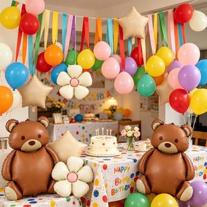 New Arrival rainbow Candy Ice Cream Bear Heart <b>Flower</b> Shape <b>Balloon</b> Matte Pastel <b>Balloons</b> Happy Birthday Party UV <b>Balloons</b> - Product Image 5