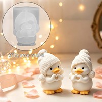 Nouvelles idées : Moule en silicone en forme de canard avec chapeau et cœur, pour bougies parfumées, plâtre et résine DIY fait main