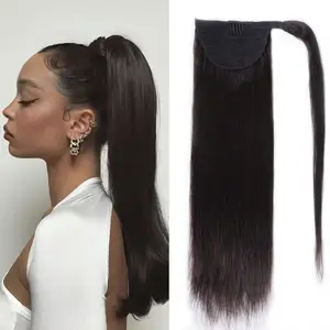 Wholesale High Quality Easy To Use Ponytails From Vietnam India Chinese Straight Hair Customized Colors Human Hair Extensions